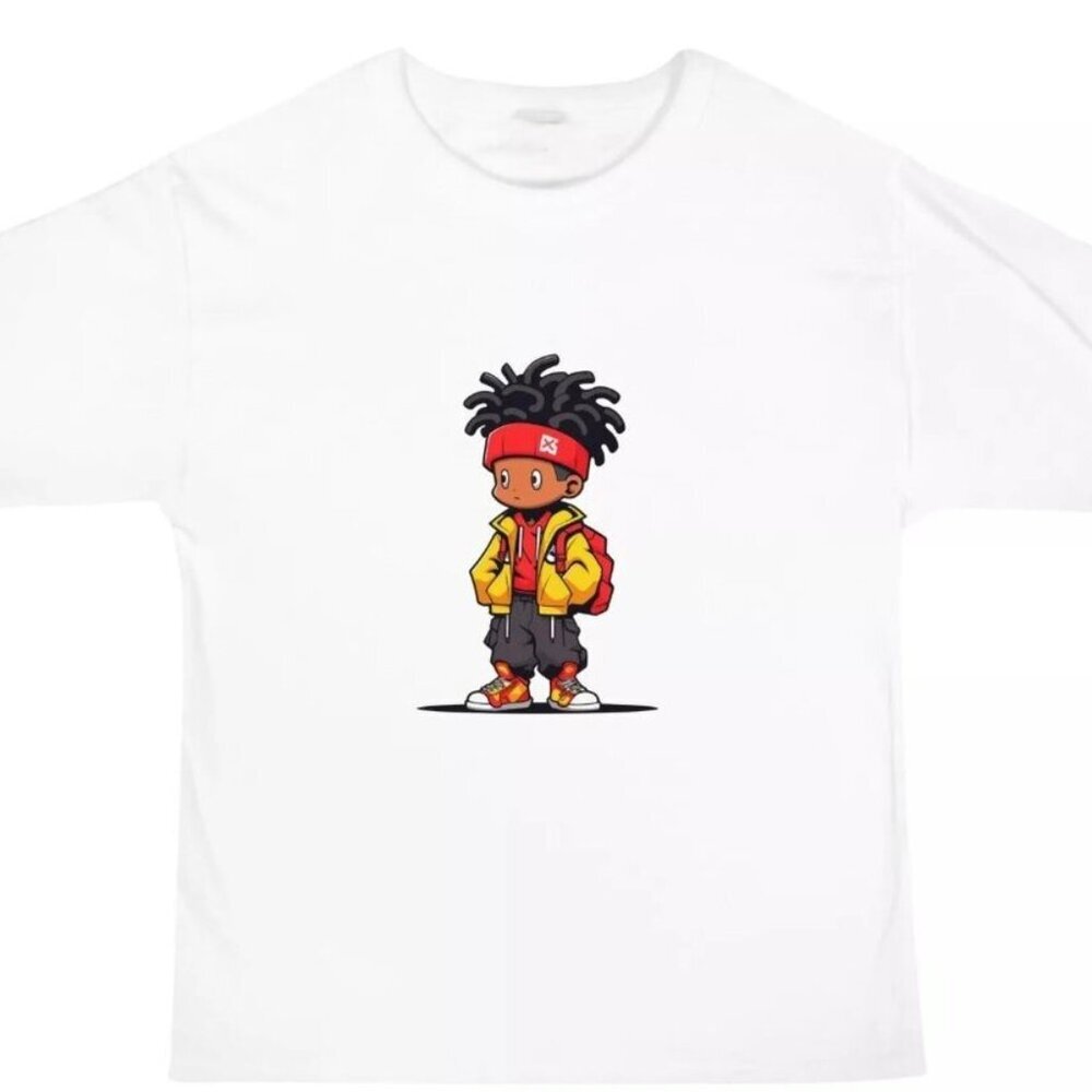 Chibi HipHop Character Champion 2025 Rap Fan Graphic T-Shirt  90